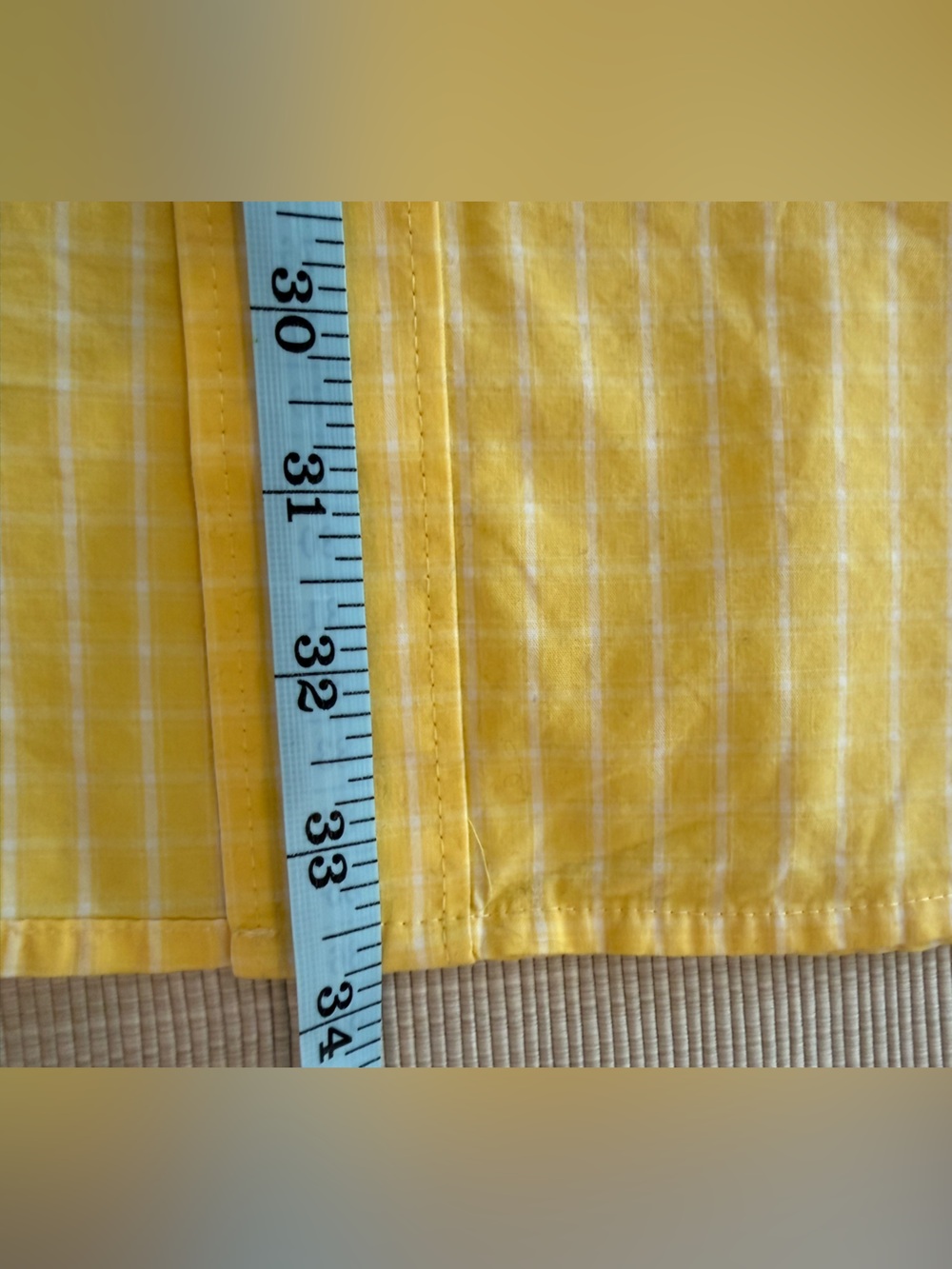 IZOD Yellow Micro-Check Button Down – XL - Picture 9 of 11